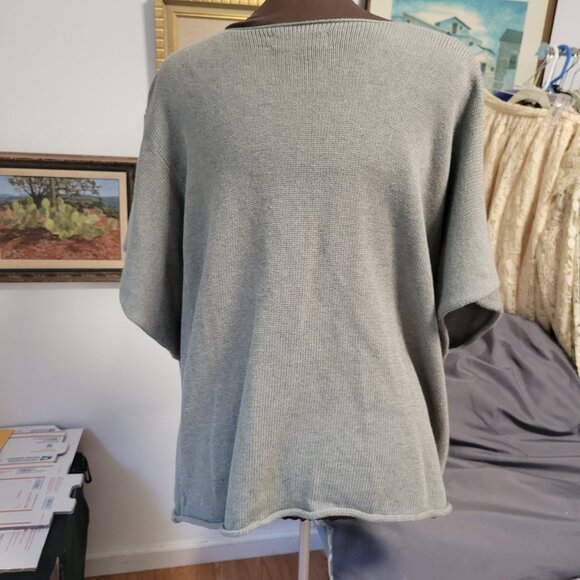 Eskandar Tan/Sand Knit Crossover Knit Sweater Size OS - Picture 7 of 9